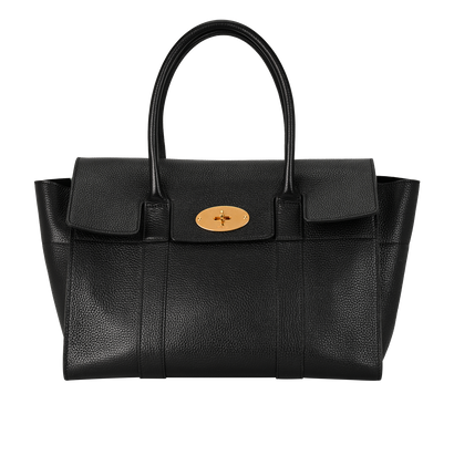 Bayswater, &pound;395, Handbags, Black, Leather, Front view